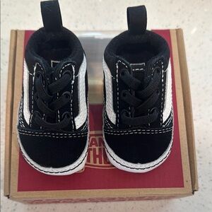 Vans Black and White Baby Walker Shoes